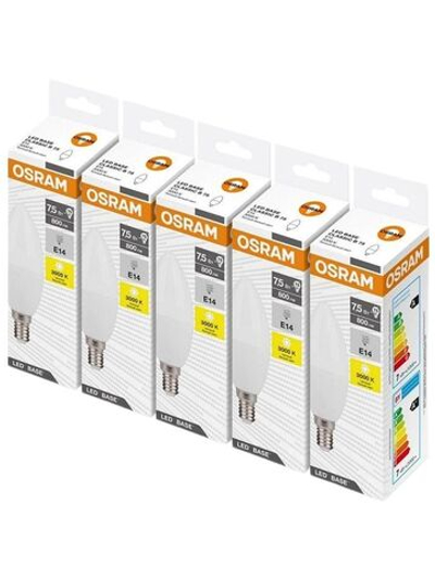 Светодиодные лампы OSRAM LBE CLB75 7,5W/830 E14 5 штук