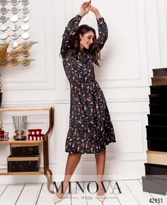Платье 2117-1-синий Minova