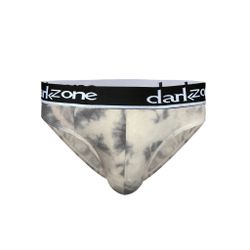 Мужские трусы брифы светло-серые с принтом DARKZONE DZN6391