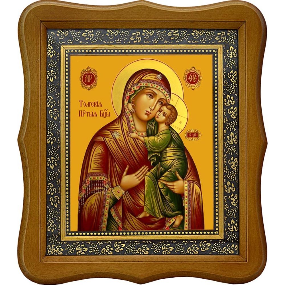 Толгская икона Божьей Матери на холсте.