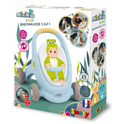 для кукол  Smoby MiniKiss  - коляска, ходунки 3в1