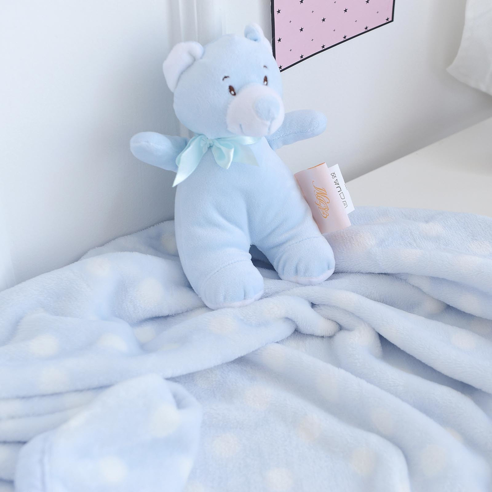 Плед 100х150 Sofi De MarkO Тедди голубой