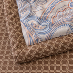 Комплект постельного белья Сатин с Одеялом 100% хлопок на резинке OBR139