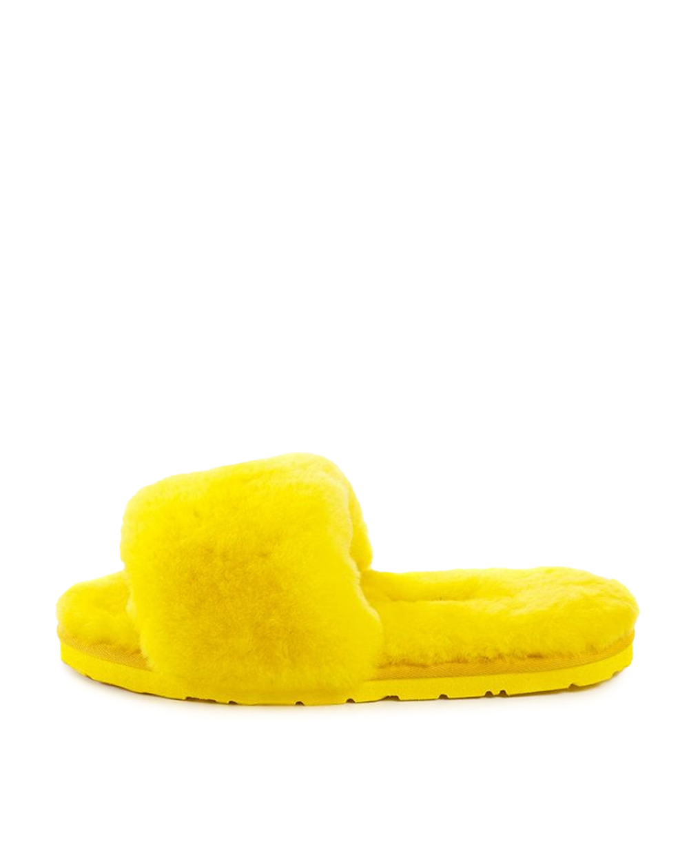FLUFF SLIDE SLIPPER-yellow