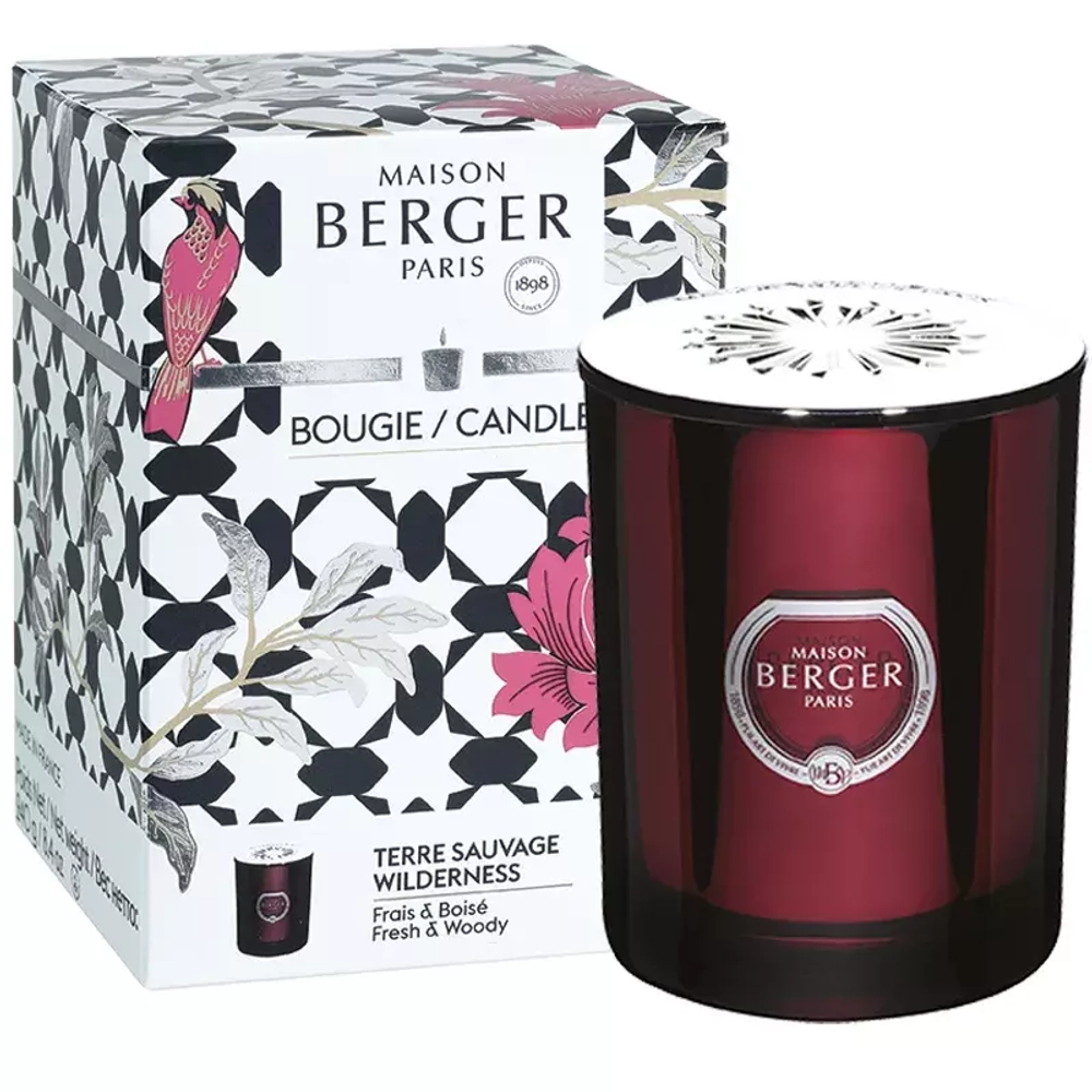 Maison Berger Paris - Ароматическая свеча Pryzmat 240г Красная / артикул   6961  / GTIN 3127290069610