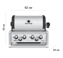 Встраиваемый газовый гриль Broil King Imperial S490 BI, 6 горелок, вертел