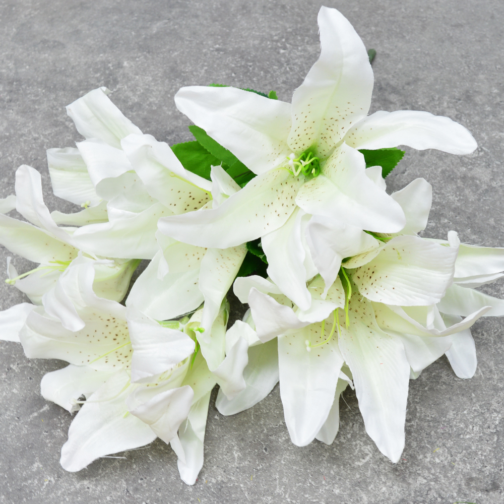 Цветы искусственные "Лилии", цвет белый