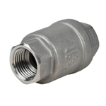 Spring check valve Elephant LSCV, body material - stainless steel AISI 316, closure element material - stainless steel AISI 316, seal - PTFE