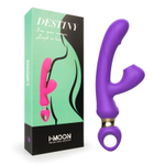 Фиолетовый вибратор-кролик с вакуумной стимуляцией клитора - 24,6 см.