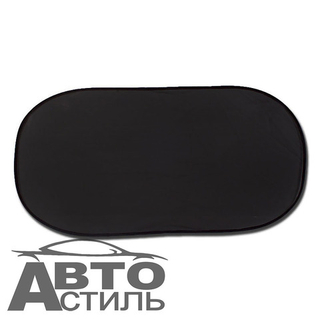 Шторка солнцезащитная на присосках заднего стекла черная 100*50   12656