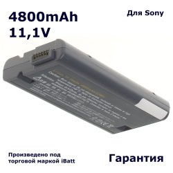 Аккумулятор iBatt 4800mAh, для VGN-A290 PCG-8T2L VGN-A517B PCG-8R4L VGN-A517S VAIO PCG-8T1M PCG-GR370