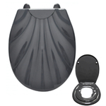 Сиденье для унитаза с детской накладкой "Ракушка LUX" серое