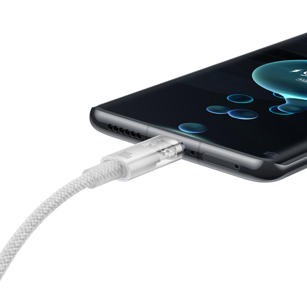 USB-A - USB-C Кабель Baseus Explorer STC Charging+Data 100W 2m - White