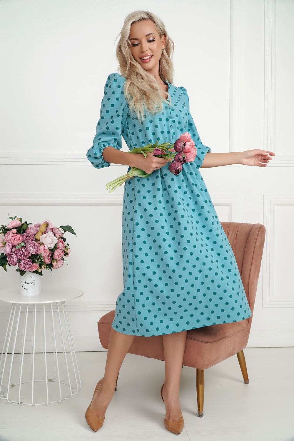 Платье Розетта (бирюзовое) П14114-45М LT Collection