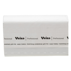 Бумажные полотенца Z-сложения в пачках Veiro Professional Comfort белые двухслойные (21 пачка по 200 л)