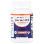 Vitamatic, серрапептаза, 120 капсул из гипромеллозы DRcaps® (120 000 SPU в 1 капсуле)