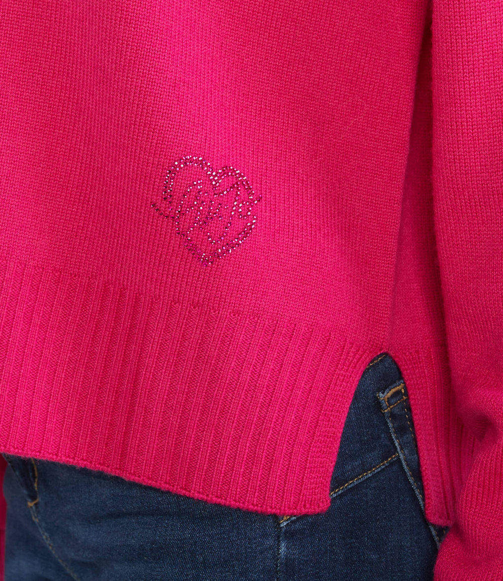 Хлопковый свитер Liu Jo - розовый(MF3019 MA09O)