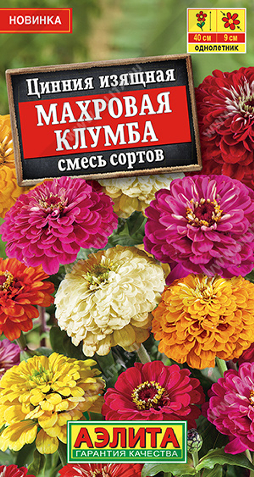 Циния Махровая клумба, смесь сортов 12шт Аэлита