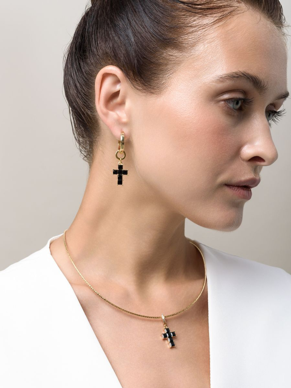Чокер "Black Cross" Gold