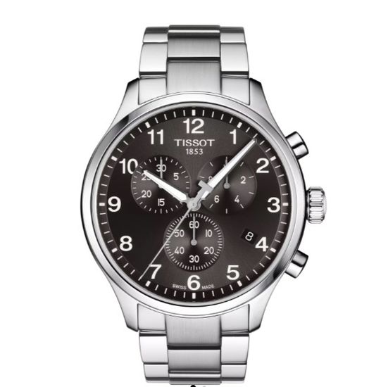 Мужские швейцарские часы Tissot T116.617.11.057.01 с хронографом на браслете