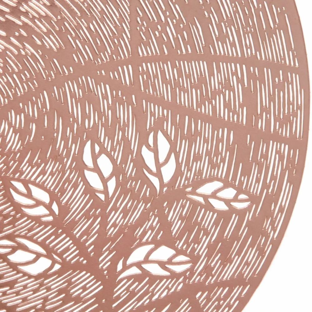 Салфетка плетеная 38см «Весна» розовое золото