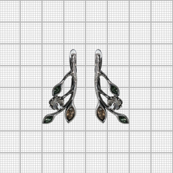 "Вишенка" серьги из коллекции "Оттепель" от Jenavi с английским замком