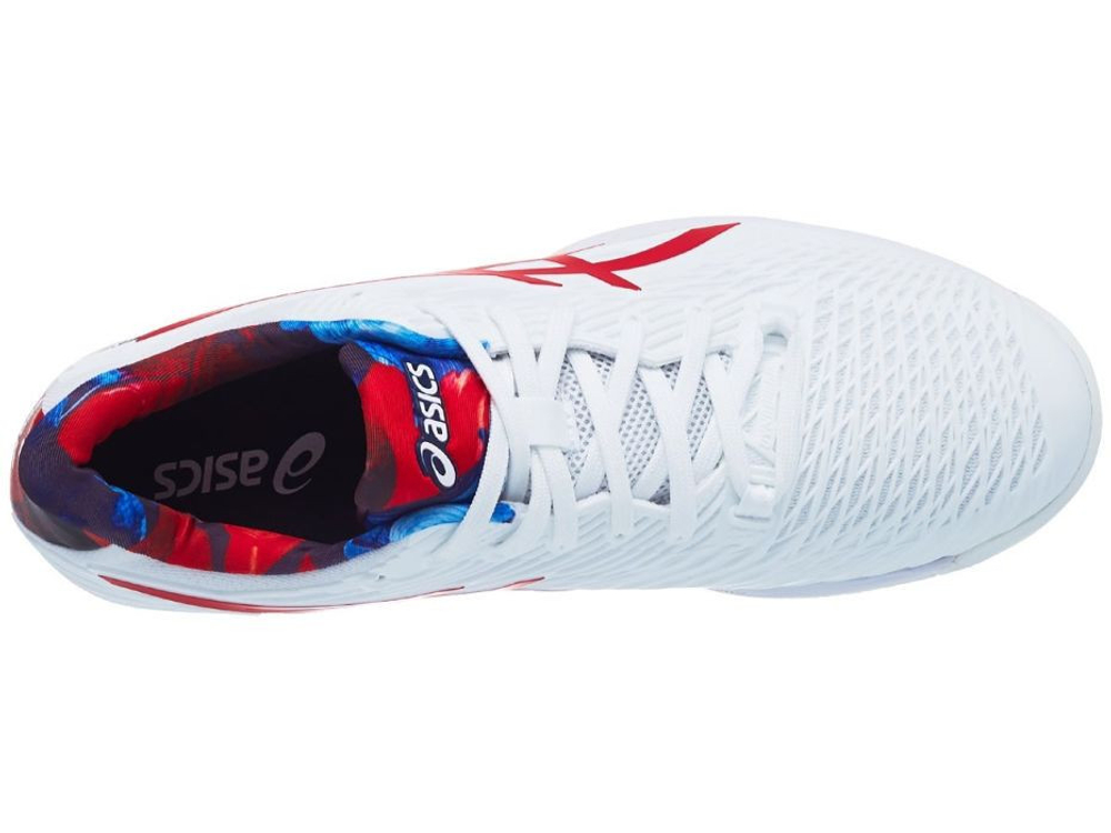 Мужские кроссовки теннисные Asics Solution Speed FF 2 L.E - white/classic red