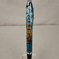 Ручка шариковая "Парусник" с ручной росписью Палех
