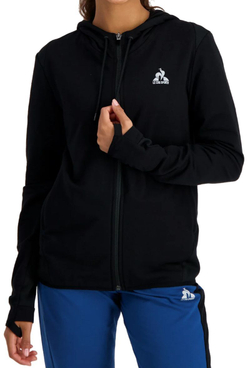 Женская теннисная куртка Le Coq Sportif Training LF Full Zip Hoody N°3 W - Black
