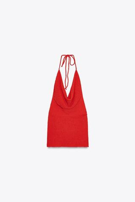 ZARA МНОГОСЛОЙНЫЙ ТОП, ЯРКИЙ КРАСНЫЙ