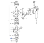 Сальник коленчатого вала для лодочных моторов DT20/DT25