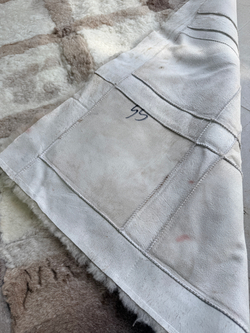 Ковер прямоугольный натуральный мех овчина, 200 х 180 см.