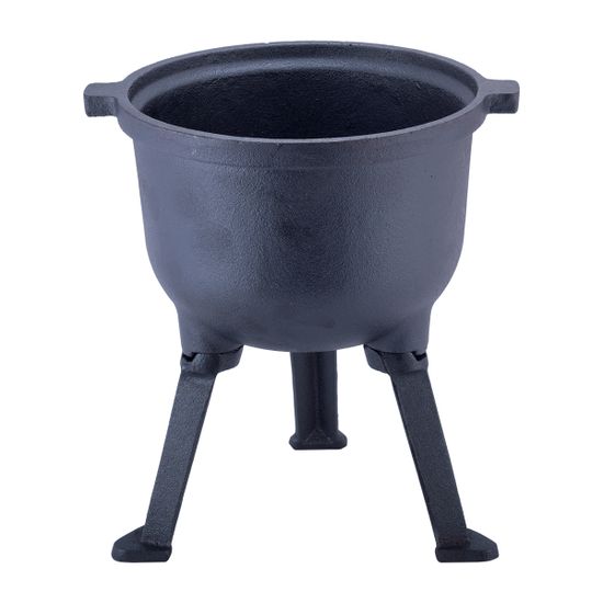 Котелок чугунный 7 л. на ножках с крышкой и креплениями Kamille KM-4801V