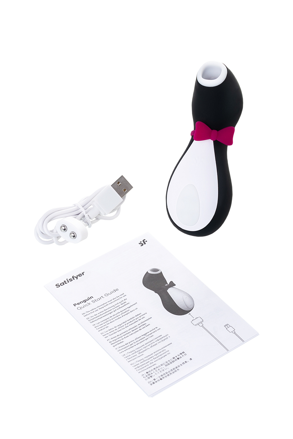 Вакуум-волновой бесконтактный стимулятор клитора Satisfyer Pro Penguin NG, силикон, черный, 11,5 см.