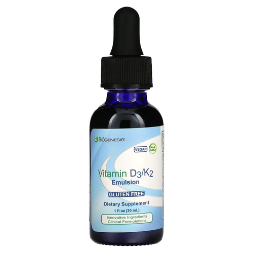 Nutra BioGenesis, эмульсия витаминов D3 и K2, 30 мл (1 жидк. унция)
