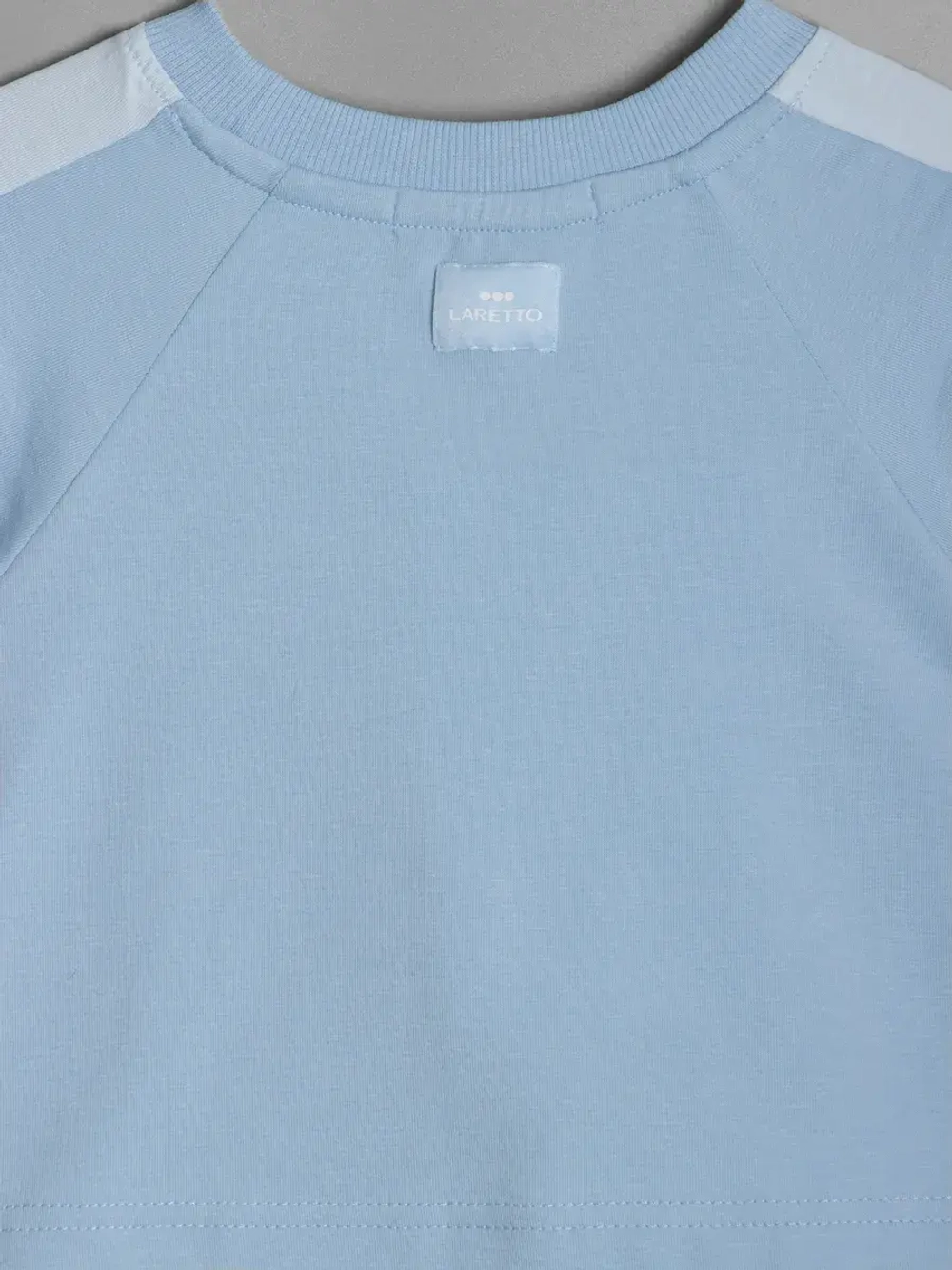 Летний голубой костюм для девочки, футболка и кюлоты