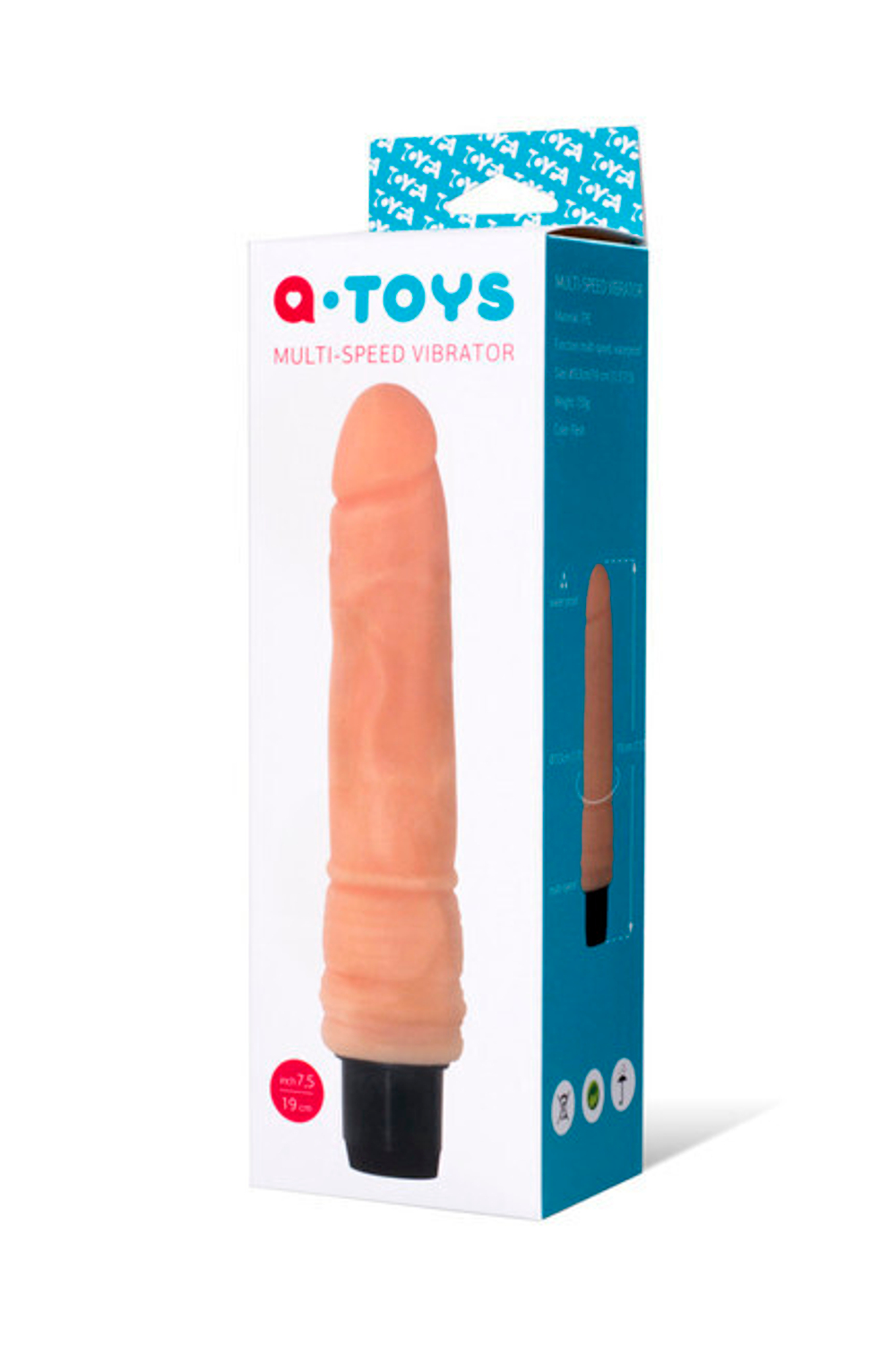 Реалистичный вибратор A-Toys вторая кожа, (16,7 см) (Цвет: телесный)