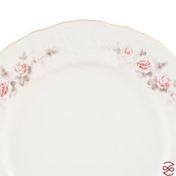 Столовый сервиз на 6 персон Bernadotte Серая роза золото 27 предметов