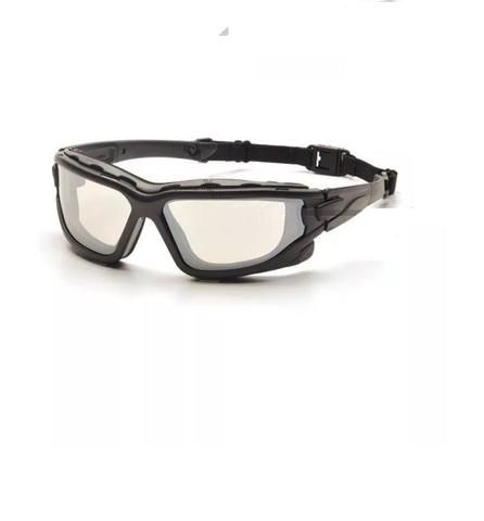 Очки SB7080SDT, 2-й уд./прочный поликарбонат, зерк./сер., защита от царапин+тактич. резинка с замком