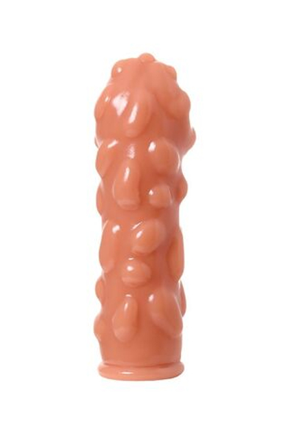 Телесная насадка на фаллос с крупными бугорками Extreme Sleeve 011 M-size - 14,7 см.