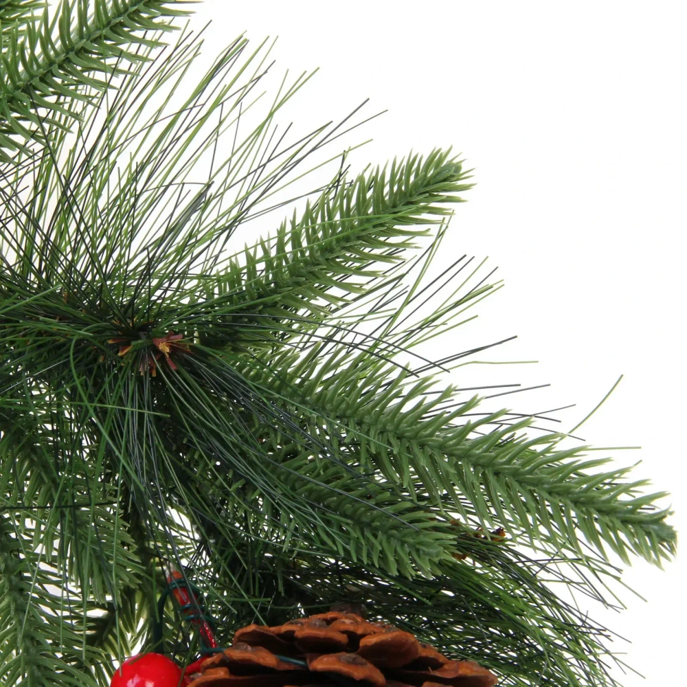 Венок хвойный «Волшебный зимний сад» d-40 см, леска, литой ПВХ, шишки, ягоды