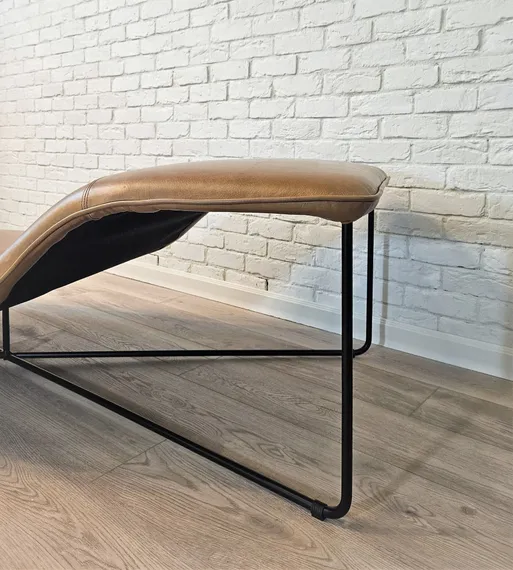 Кресло-кушетка Clivio Daybed, коричневая кожа