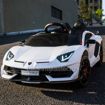 Детский электромобиль "Lamborghini Aventador SVJ", белый