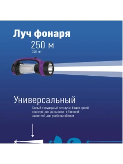 Фонарь-прожектор кемпинговый, аккумуляторный  2008М-LED