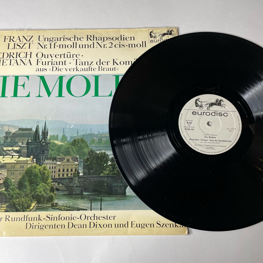 Винтажная виниловая пластинка LP F. Liszt Ф. Лист, Ф. Сметана F. Smetana, Die Moldau Ungarische Rhapsodien, Die Verkaufte Braut (Германия 1970)