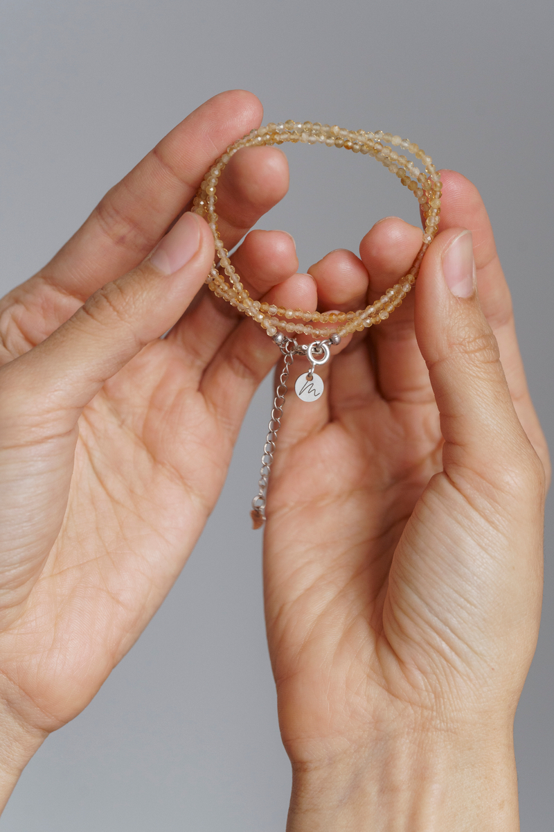 ХХХ Цепочка "Memo about Manifestation" из цитрина 47-54 см