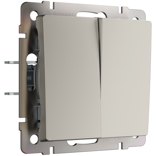 Выключатель двухклавишный (дымчатый) W1220004