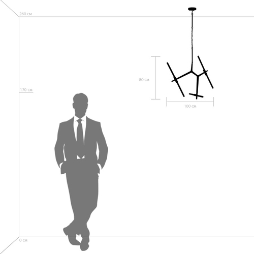 742063 Люстра STRUTTURA 6х6W (led) G9 ЗОЛОТО МАТОВЫЙ