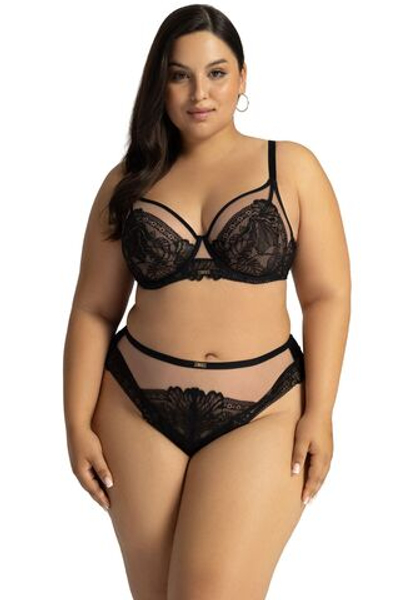 Трусики-бразилиана со средней линией талии Harmony (Размер: XXL) (Цвет: черный)