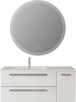 Тумба с раковиной Cezares ECO-CER-N 120 ECO-CER-N-1200-2C-1A-SO-BL белая глянцевая